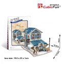 Puzzle 3D Domki świata - Francja Hotel Cubic Fun