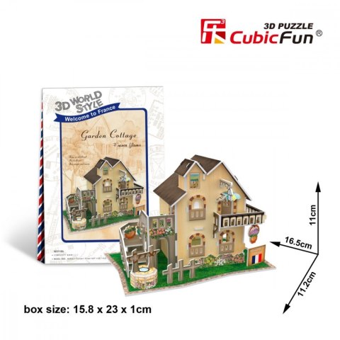 Puzzle 3D Domki świata - FrancjaCottage Cubic Fun