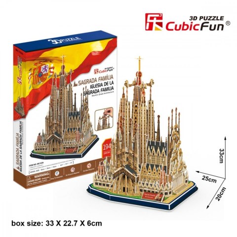 Puzzle 3D Duży zestaw Sagrada Familia Cubic Fun
