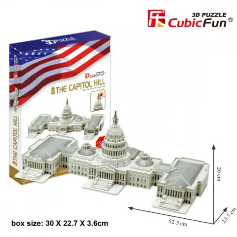 Puzzle 3D Kapitol - Zestaw XL Cubic Fun