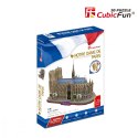 Puzzle 3D Katedra Notre Dame 128 elementów- zestaw XL Cubic Fun