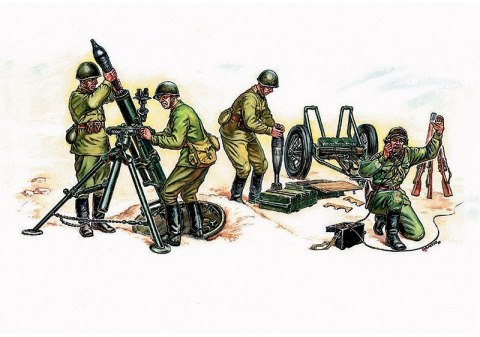 Soviet Mortar with Crew WWII Zvezda