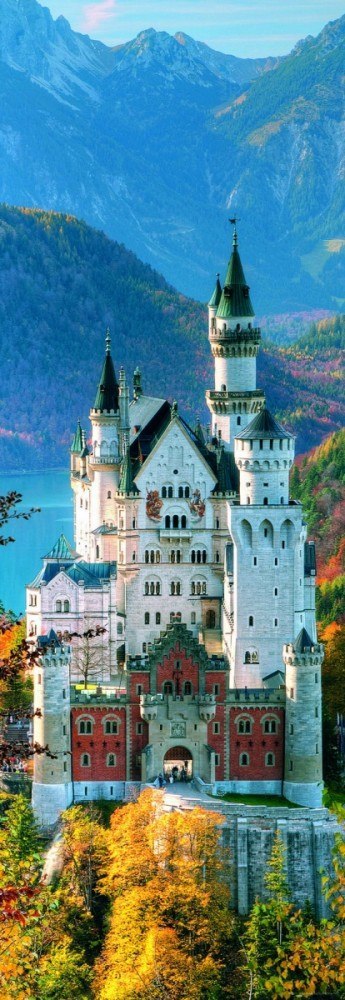 1000 ELEMENTÓW Zamek w Neuschwanstein Panorama Heye