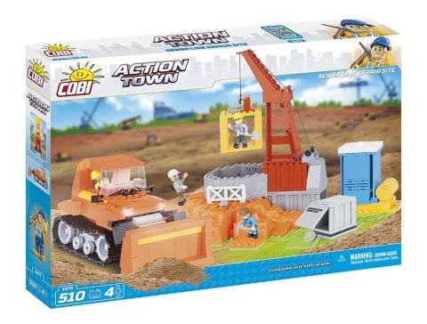 Klocki Action Town Budowa kanałów miejskich Cobi Klocki
