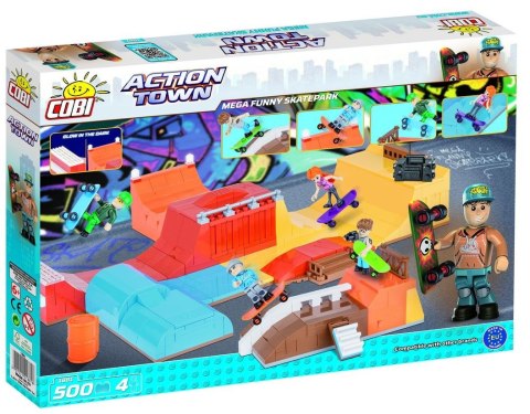 Klocki Action Town, Duży szalony skatepark, 500 elementów Cobi Klocki
