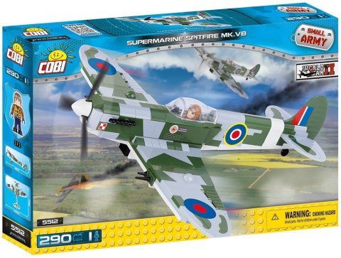 Klocki Armia Supermarine Spitfire Mk VB - myśliwiec brytyjski Cobi Klocki