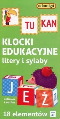 Klocki edukacyjne 18 elementów, zielone Adamigo