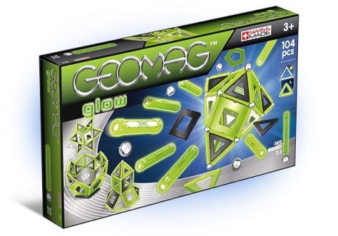 Klocki magnetyczne Glow 104 elementy Geomag