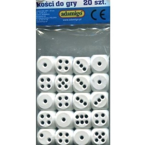 Kości do gry komplet 20 sztuk Adamigo