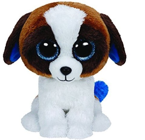 Maskotka TY Beanie Boos Duke - Biało-brązowy piesek, 24 cm Meteor