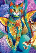 Puzzle 1500 elementów Kot kolorowy Feline Fiesta Castor