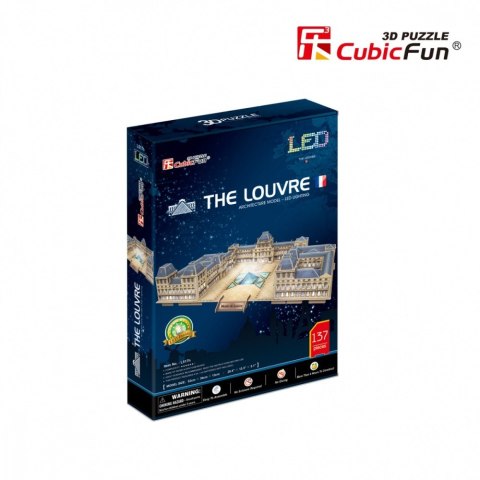 Puzzle 3D Palac Luwr LED Cubic Fun