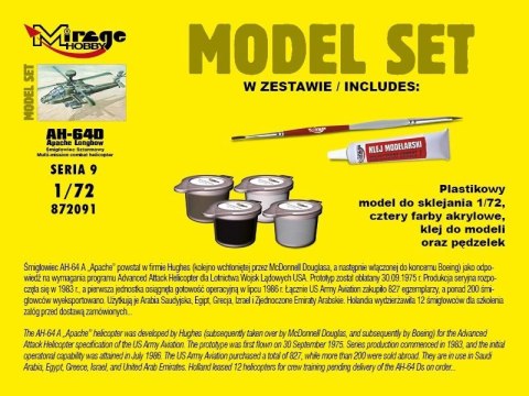 AH-64D Apache Longbow model set [Amerykański Śmigłowiec Szturmowy] Mirage