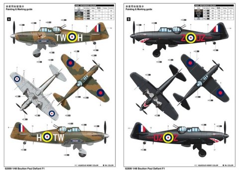 Boulton Paul Defiant F1 Trumpeter
