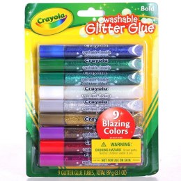 Klej brokatowy 9 kolorów Crayola
