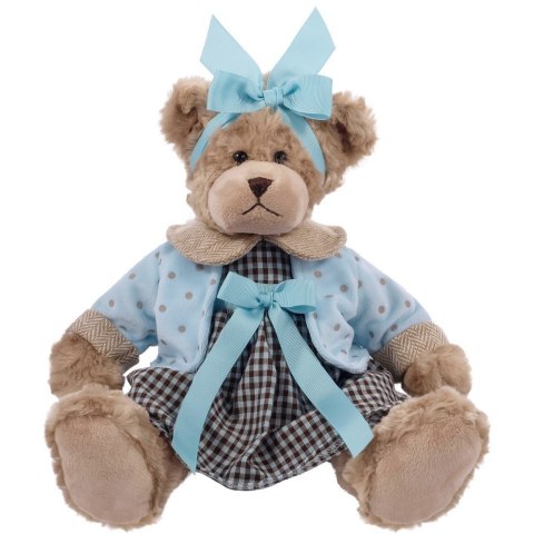 Maskotka Misia Daizy niebieska kratka 33 cm Beppe