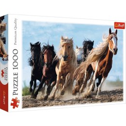 Puzzle 1000 elementĂłw GalopujÄce konie Trefl