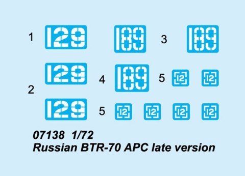 Russian BTR-70 APC late version Trumpeter