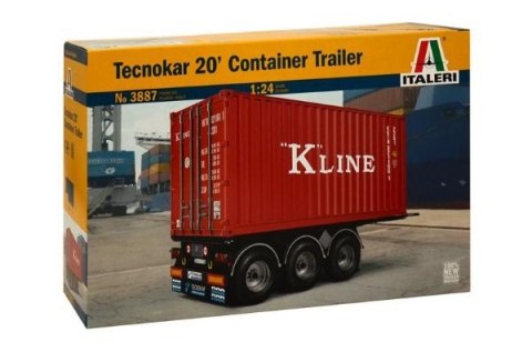 Model plastikowy Tecnokar 20 container trailer Italeri