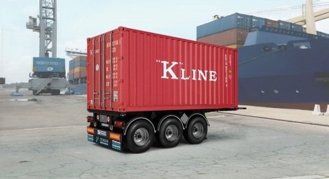 Model plastikowy Tecnokar 20 container trailer Italeri