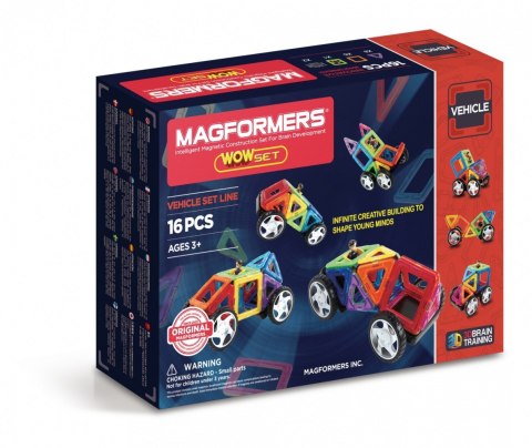16 elementów, Vehicle Wow Magformers