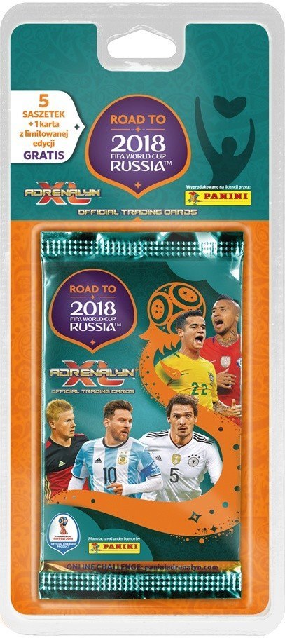 Karty Road to Russia 2018 Blister z kartami 5+1 Panini Kolekcja