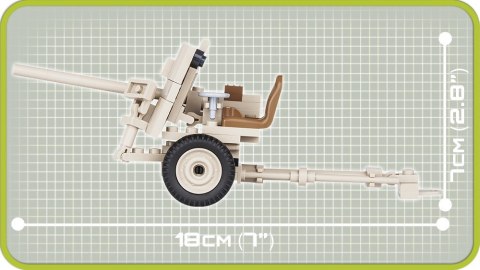Klocki Armia 100 elementów Ordnance QF 2 Pounder - brytyjska armata przeciwpancerna Cobi Klocki