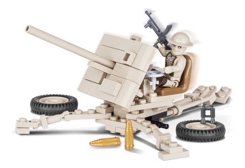 Klocki Armia 100 elementów Ordnance QF 2 Pounder - brytyjska armata przeciwpancerna Cobi Klocki
