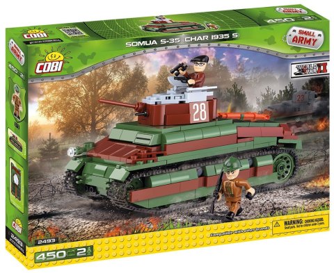Klocki Armia 450 elementów Somua S-35 (Char 19535s) - francuski czołg średni Cobi Klocki