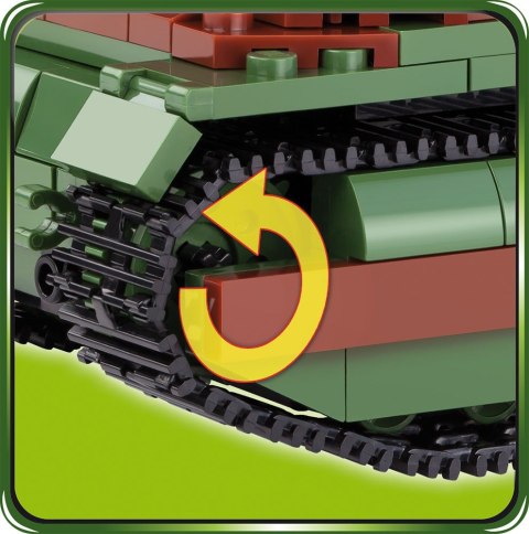Klocki Armia 450 elementów Somua S-35 (Char 19535s) - francuski czołg średni Cobi Klocki