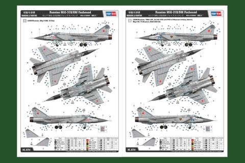 Model plastikowy Russian MIG31B/BM Foxhound Hobby Boss
