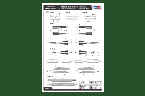 Model plastikowy Russian MIG31B/BM Foxhound Hobby Boss