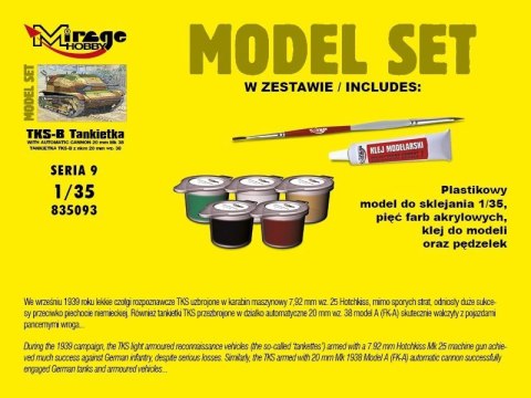 Tankietka Tks-B z Nkm 20mm wz38 Set Mirage