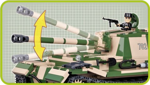 Klocki Armia 515 Elementów SDKFZ 184 Panzerjager II Cobi Klocki