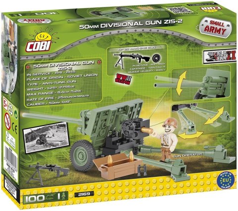 Klocki Armia 57 mm Divisional Gun ZIS-2 - sowiecka armata polowa Cobi Klocki