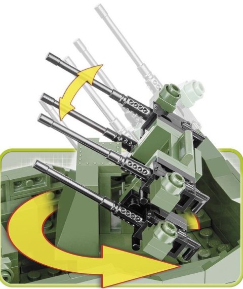 Klocki Armia M16 Half-Track Samobieżne działo przeciwlotnicze Cobi Klocki