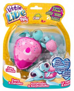 LITTLE LIVE PETS Żołw i Żółwik, Różowo-zielony Cobi