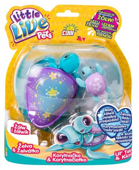 LITTLE LIVE PETS Żółw i żółwik, Fioletowy Cobi