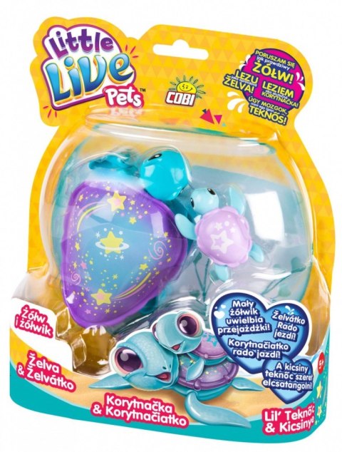 LITTLE LIVE PETS Żółw i żółwik, Fioletowy Cobi
