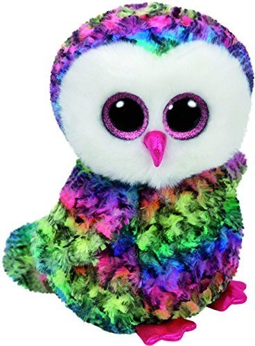 Maskotka TY Beanie Boos - Wielobarwna sowa 24 cm Meteor