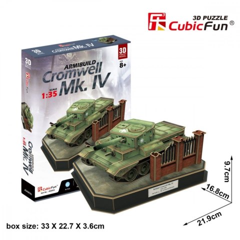 Puzzle 3D Czolg British Cromwell 157 Elementów Cubic Fun