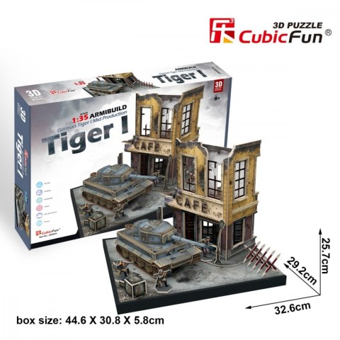 Puzzle 3D Czołg German Tiger 258 elementów Cubic Fun