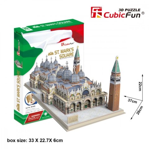 Puzzle 3D Plac Św. Marka w Wenecji 107 elementów Cubic Fun