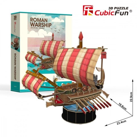Puzzle 3D Roman Warship 85 elementów Cubic Fun