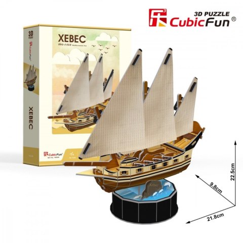 Puzzle 3D Żaglowiec Xebec 53 elementy Cubic Fun