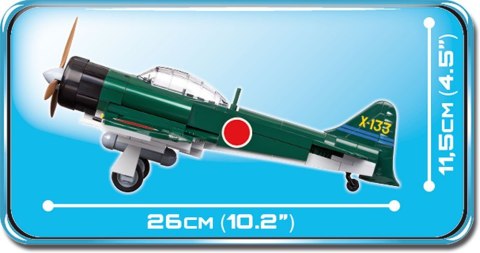 Armia 265 elementów Mitsubishi A6M3 Zero - myśliwiec japoński Cobi Klocki