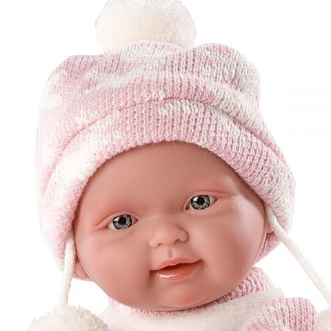 Bobasek z różowym kocykiem 26 cm Llorens