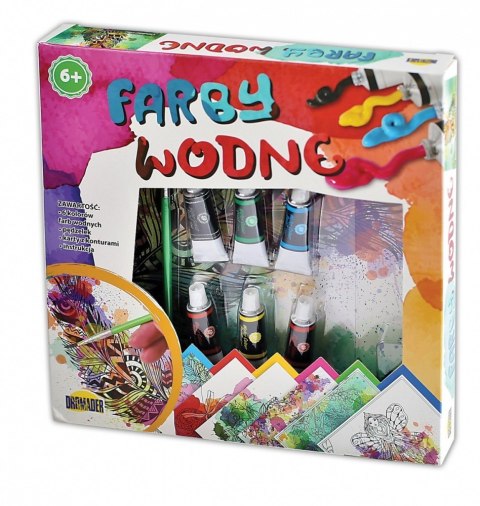 Farby wodne, zestaw edukacyjny Dromader