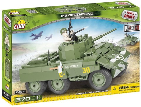 Klocki Armia 370 elementów M8 Greyhound, amerykański samochód pancerny Cobi Klocki