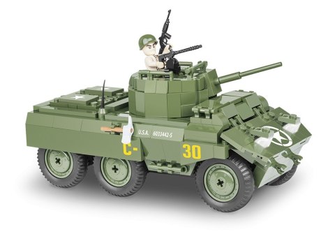 Klocki Armia 370 elementów M8 Greyhound, amerykański samochód pancerny Cobi Klocki